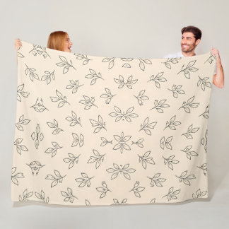 Polar Manta para Lanzar de Hoja Beige