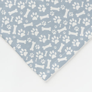 Polar Manta para Perro - Huella de Pata y Huesos