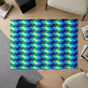 Polar Manta pequeña de felpa con tonos ombré chevron ver