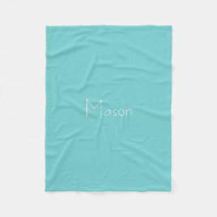 Polar Manta personalizada cielo verde azulado del paño