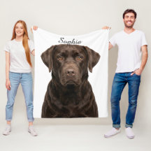 Manta personalizada con foto de Labrador Retriever