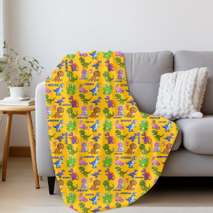 Polar Manta Personalizada con Nombre de Dinosaurio para