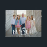 Polar Manta Personalizada con Nombre de Familia y Foto<br><div class="desc">Diseñado por Berry Berry Sweet,  Papelería Moderna y Regalos Personalizados. Visite nuestro sitio web en www.berryberrysweet.com para ver nuestras líneas de productos completas.</div>