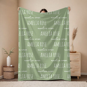 Polar Manta Personalizada con Nombre Sage como Regalo pa