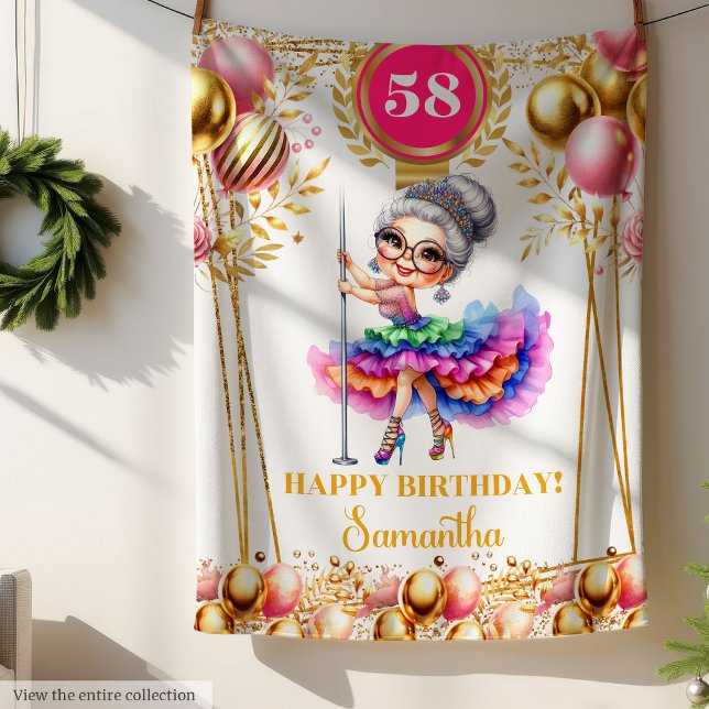 Polar Manta Personalizada de Abuela Cumpleaños Divertido (Personalized Grandma Blanket Funny Birthday)