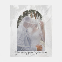 Manta Personalizada de Boda con Foto de Pareja Mod