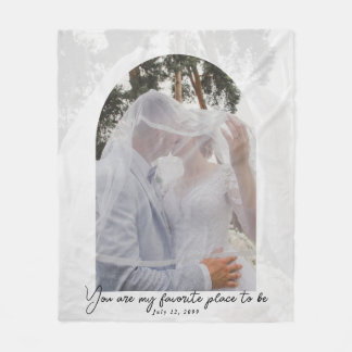 Polar Manta Personalizada de Boda con Foto de Pareja Mod