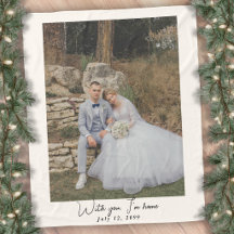 Manta Personalizada de Boda con una Foto Recuerdo