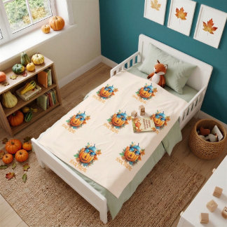Polar Manta personalizada de calabaza de otoño para niño