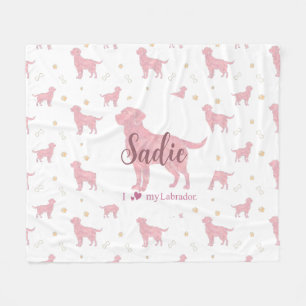 Polar Manta personalizada de color rosa pastel para Labr