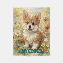 Manta personalizada de Corgi pequeño