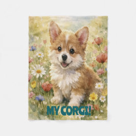 Polar Manta personalizada de Corgi pequeño