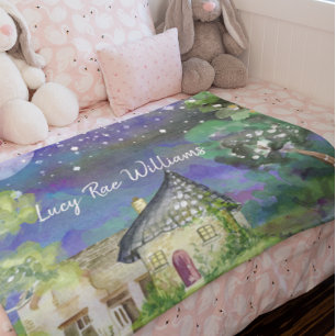 Polar Manta personalizada de felpa para bebé - Jardín de