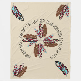 Polar Manta personalizada de la pluma del nativo