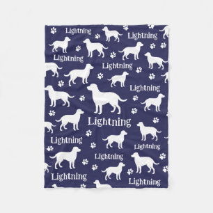 Polar Manta Personalizada de Labrador Retriever Negra