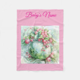Polar Manta personalizada de Navidad rosa vintage para b