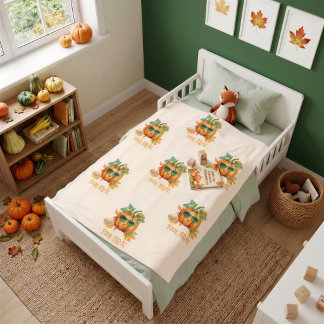 Polar Manta personalizada de otoño con calabaza acogedor
