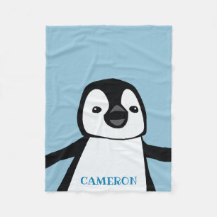 Polar Manta Personalizada de Vivero de Pingüino Lindo Az