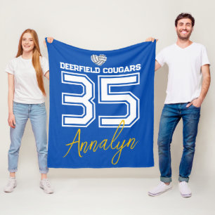 Polar Manta Personalizada de Voleibol Nombre Número Escu