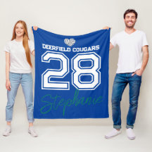 Manta personalizada de voleibol nombre número escu