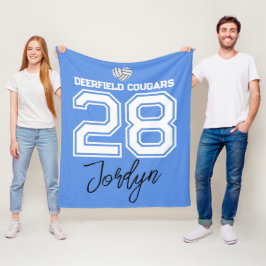 Polar Manta personalizada de voleibol nombre número escu