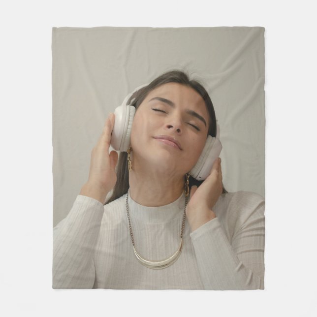 Polar Manta personalizada moderna de foto completa (Anverso)