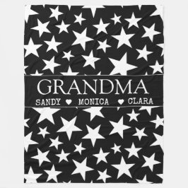 Polar Manta personalizada para abuela con los nombres de