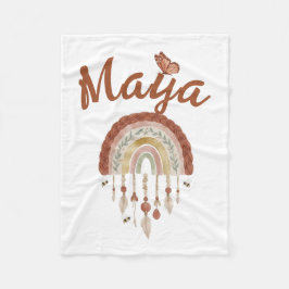 Polar Manta personalizada para bebé arcoíris boho con no