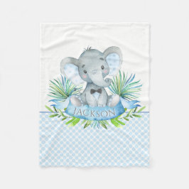 Polar Manta personalizada para bebé elefante para niños