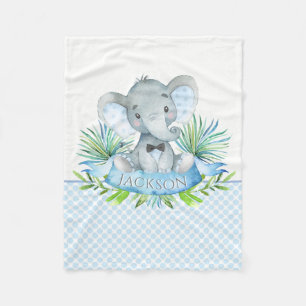 Polar Manta personalizada para bebé elefante para niños