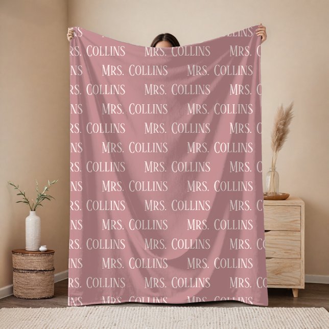 Polar Manta Personalizada para Despedida de Soltera Rega (Custom Mrs and Mr Blanket for Newlyweds, Wedding or Anniversary Gift, Bachelorette Party Gift)