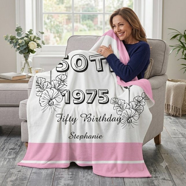 Polar Manta personalizada para el 50 cumpleaños de mujer (Subido por el creador)