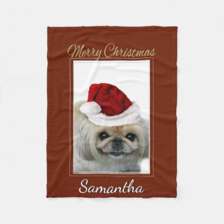 Polar Manta personalizada Pekingese del paño grueso y