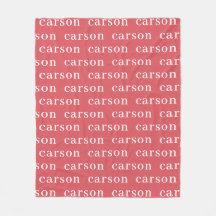 Manta Personalizada Sencilla de Nombre Repetido