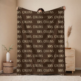 Polar Manta personalizada Sra y Sr, regalo de boda para