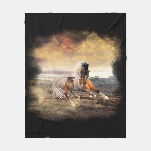 Polar Manta pintada del paño grueso y suave del desierto (Anverso)