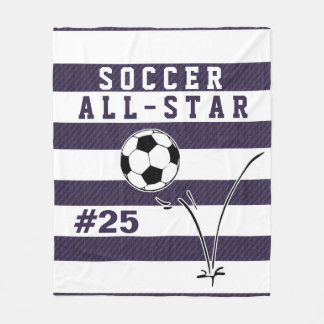 Polar Manta púrpura y blanca personalizada del FÚTBOL