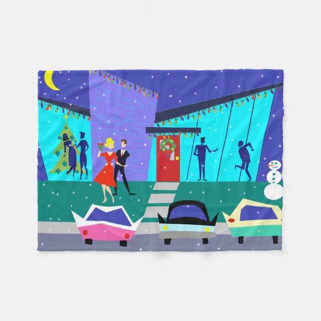 Polar Manta retra del paño grueso y suave del navidad (Frente (Horizontal))