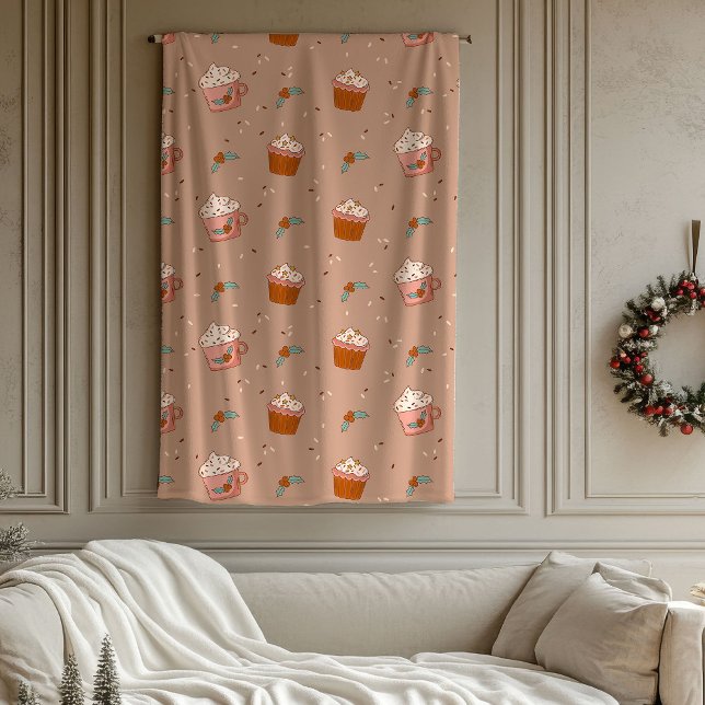 Polar Manta Retro Pastel Groovy Navidad Hogar Táctil (Pastel Retro Blanket Groovy Christmas Home Touch)