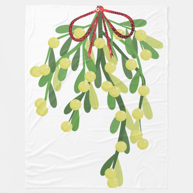 Polar manta roja de mistletoe (Anverso)