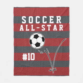 Polar Manta roja y gris personalizada del fútbol