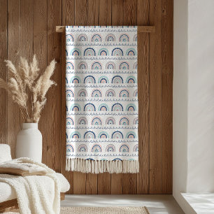 Polar Manta Rosa Marina Lluvia Suave Arcoíris Boho Acent