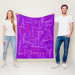 Polar Manta rosada púrpura conocida corta personalizada