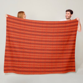 Polar Manta Rústica Naranja con Patrón Azteca 60" x 80"