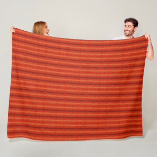 Polar Manta Rústica Naranja con Patrón Azteca 60" x 80"