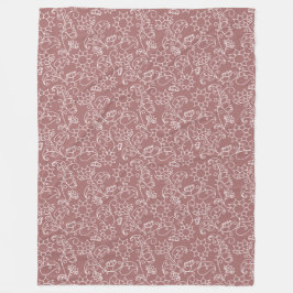 Polar Manta Sherpa Floral Caprichosa Rosa Sonrojo