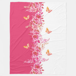 Polar Manta Sherpa Mariposa Rosa Suave Pétalo