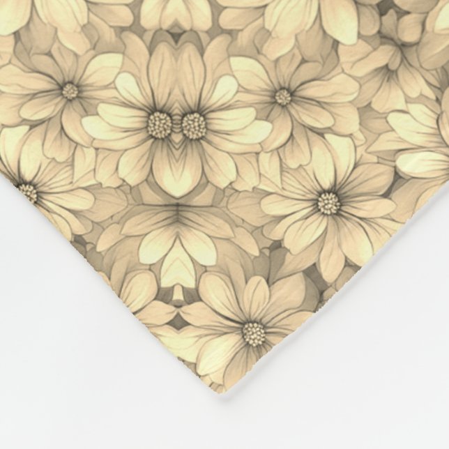 Polar Manta Suave Beige Adornado ADOM (Esquina)