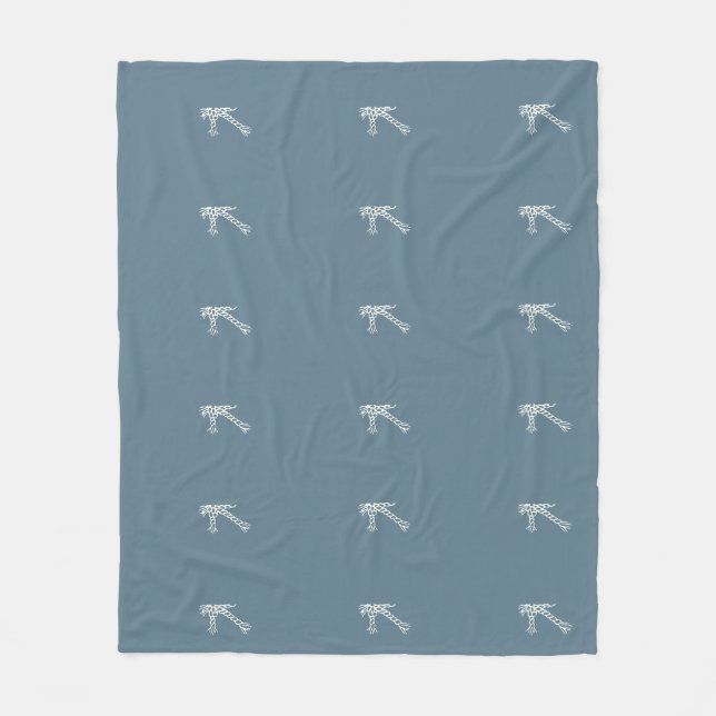 Polar Manta suave de nudo de cuerda azul blanco personal (Anverso)