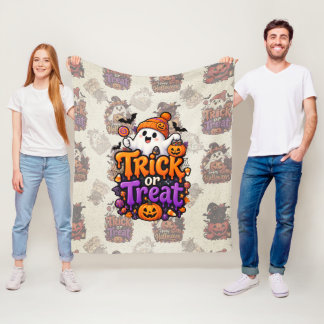 Polar Manta tejida de Halloween con fantasma adorable pa